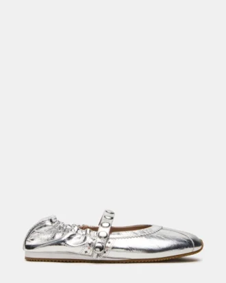 Anaya Tachas em Couro Prateado