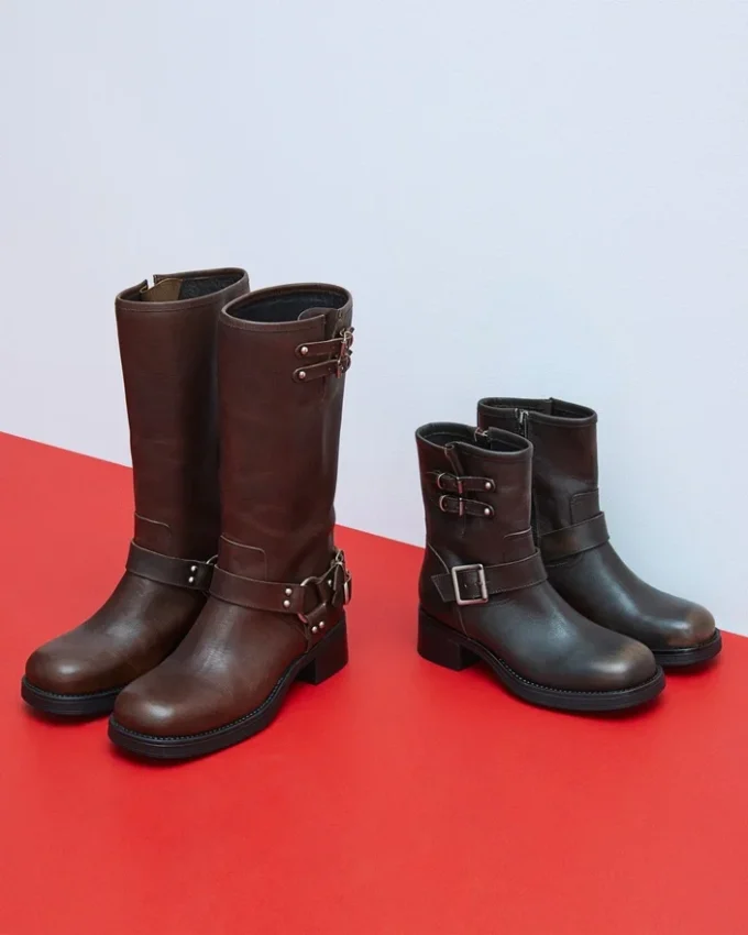 Astor em couro castanho Astor em couro castanho