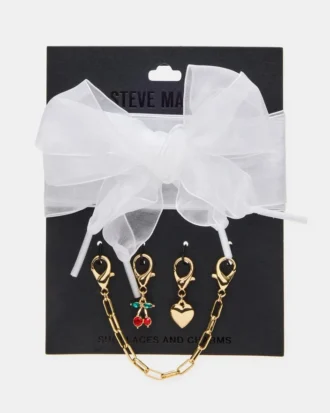 Atacadores e pingentes para sapatos Branco