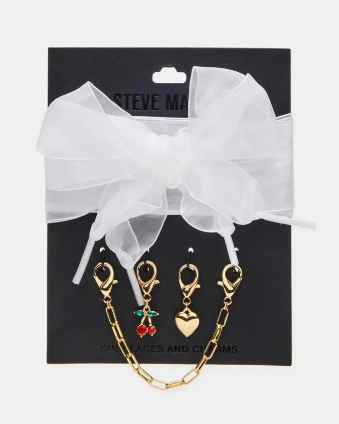 Atacadores e pingentes para sapatos Branco