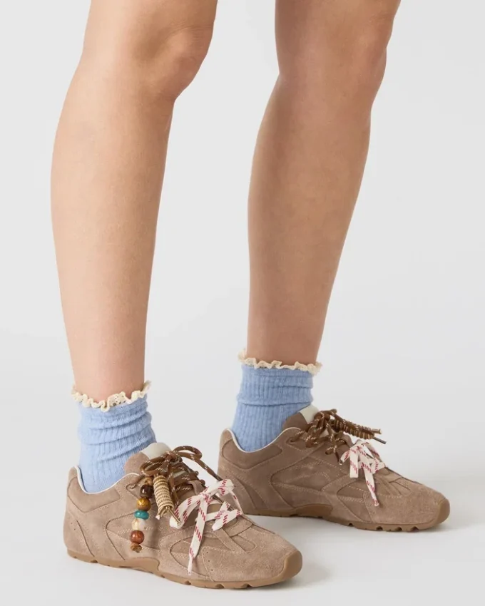 Aziel Charm Camurça Cinza-Acinzentado