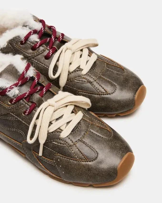 Aziel Pele Sintética Castanha Desgastada