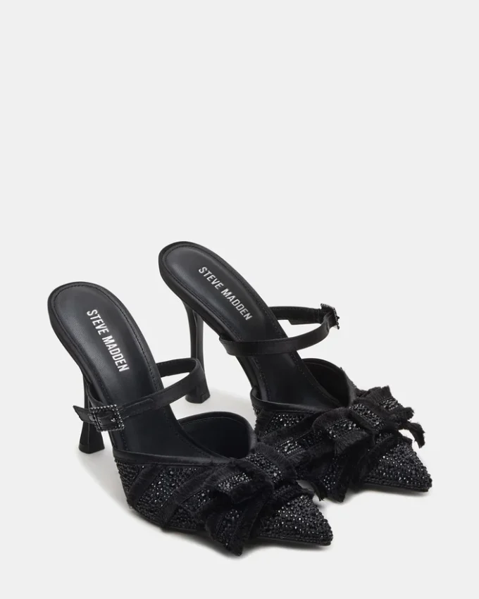 Baylin Preto Cetim com Strass