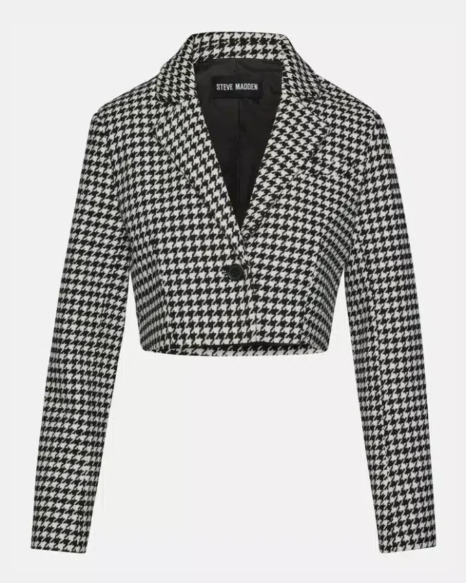 Blazer Curto Rupi Preto/Branco Blazer Curto Rupi Preto/Branco