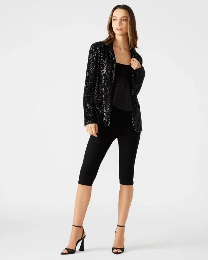 Blazer Payton com Lantejoulas Preto Blazer Payton com Lantejoulas Preto