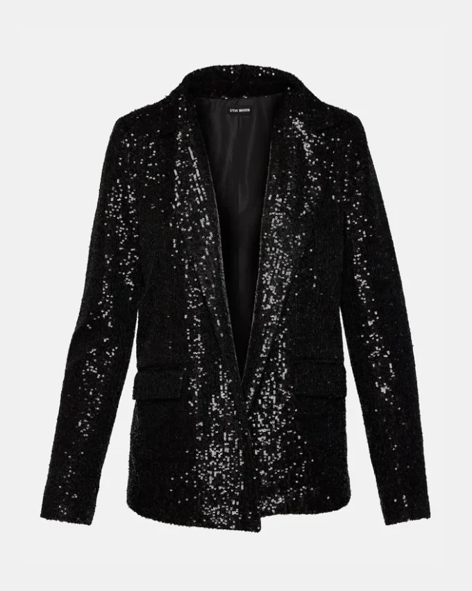 Blazer Payton com Lantejoulas Preto Blazer Payton com Lantejoulas Preto