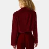 Blazer Tonia em Veludo Vermelho