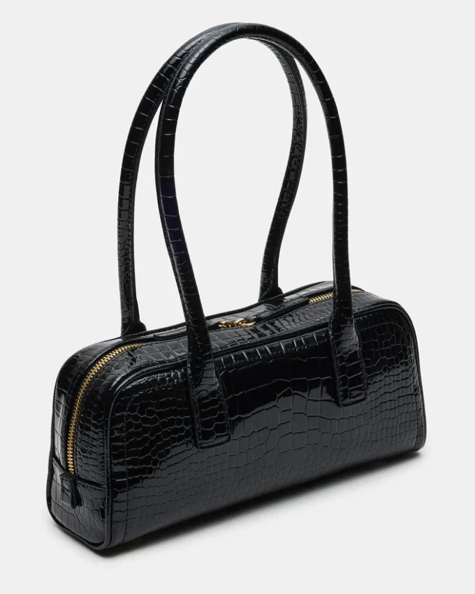 Bolsa de Anise Preto Crocodilo