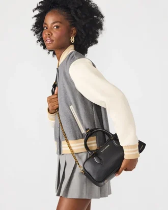 Bolsa Merit em couro preto