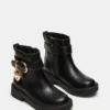 Botas pretas com fecho para crianças