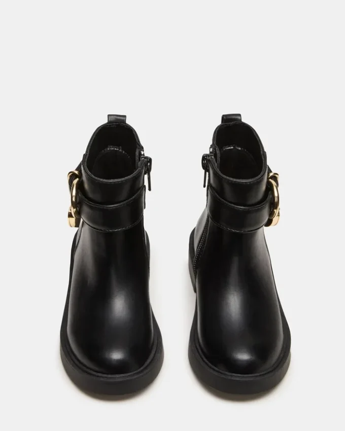 Botas pretas com fecho para crianças