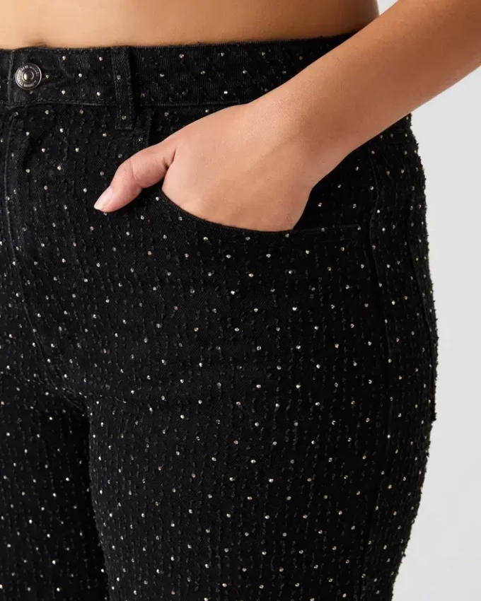 Calças de ganga Avaline Crystal Jean Black