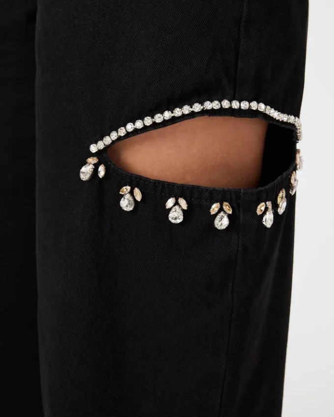 Calças de Ganga Ayla Preto