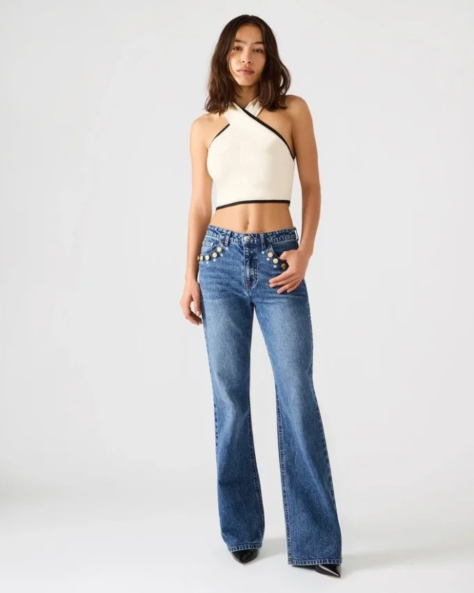 Calças de Ganga Irys Azul-Marinho Escuro