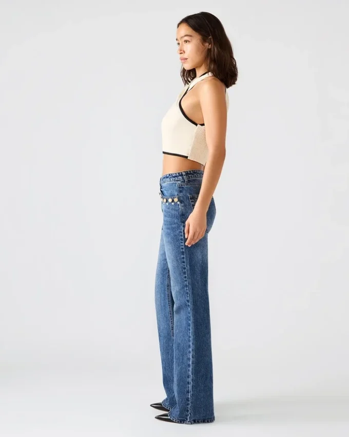 Calças de Ganga Irys Azul-Marinho Escuro