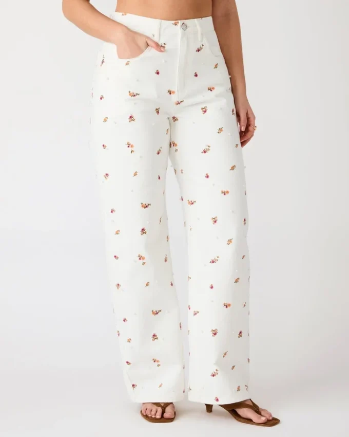 Calças de ganga Sydnee Floral Antique