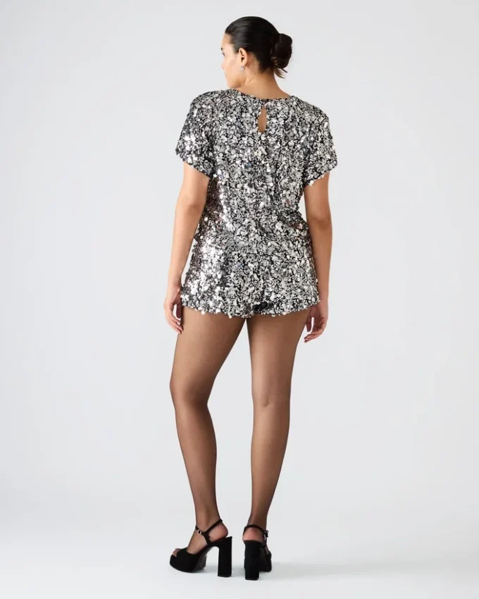 Calções Celestine Prateados