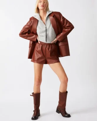 Calções Faux the Record Cognac