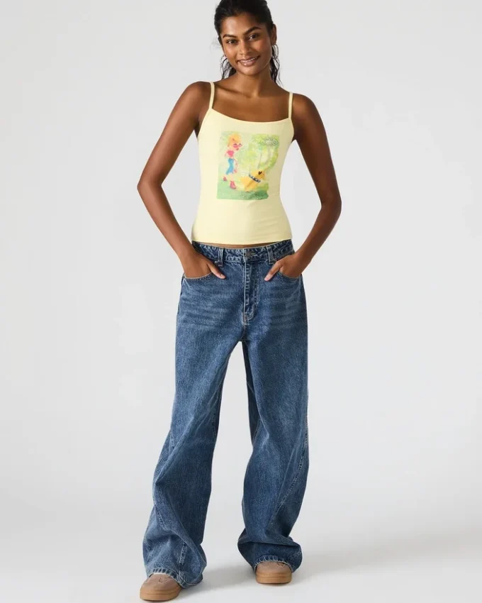 Camisola sem mangas Goldie Amarelo claro Camisola sem mangas Goldie Amarelo claro