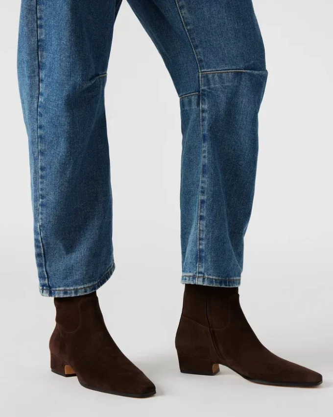 Camurça castanha chocolate empoeirada