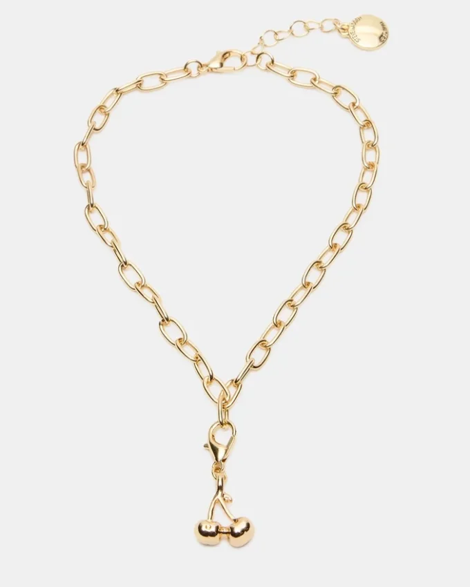 Conjunto de tornozeleiras com pingentes de cereja