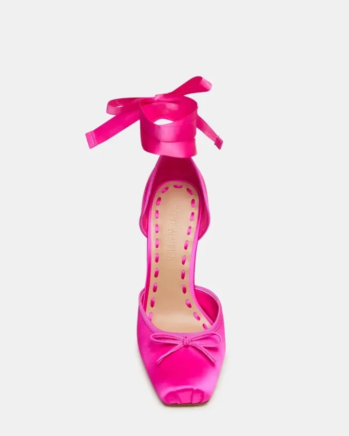 Larina em cetim rosa choque Larina em cetim rosa choque