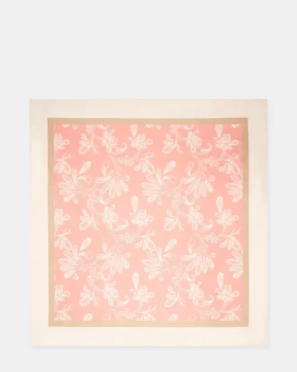 Lenço de cetim com padrão Paisley em terracota Lenço de cetim com padrão Paisley em terracota