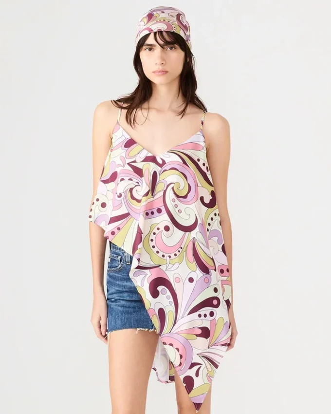 Lenço estampado em lavanda Lenço estampado em lavanda