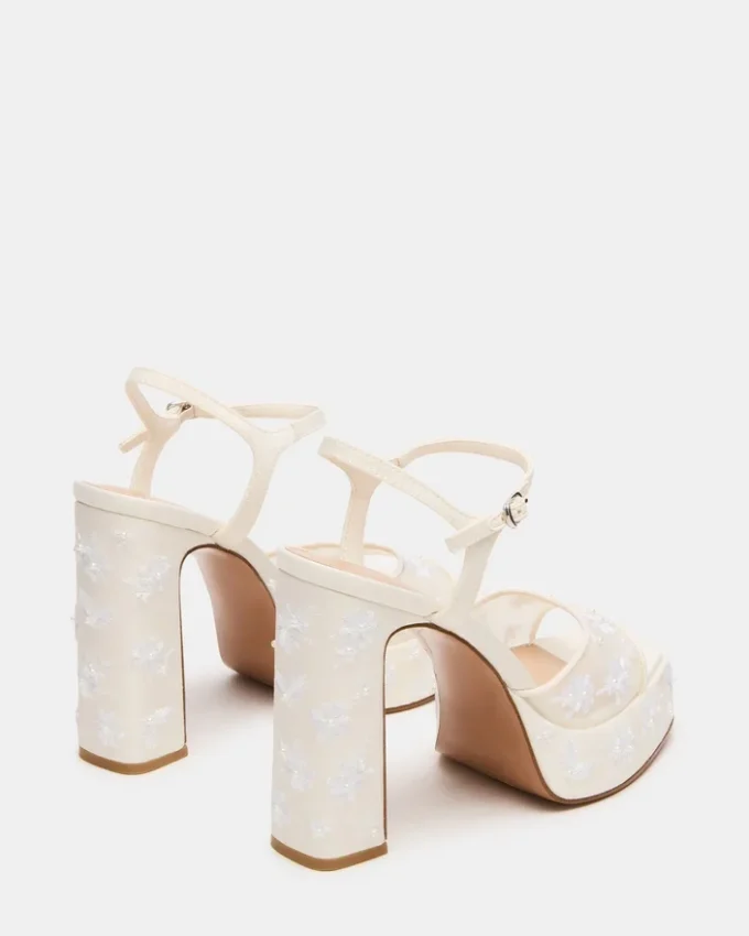 Liandra Embellished White Mesh