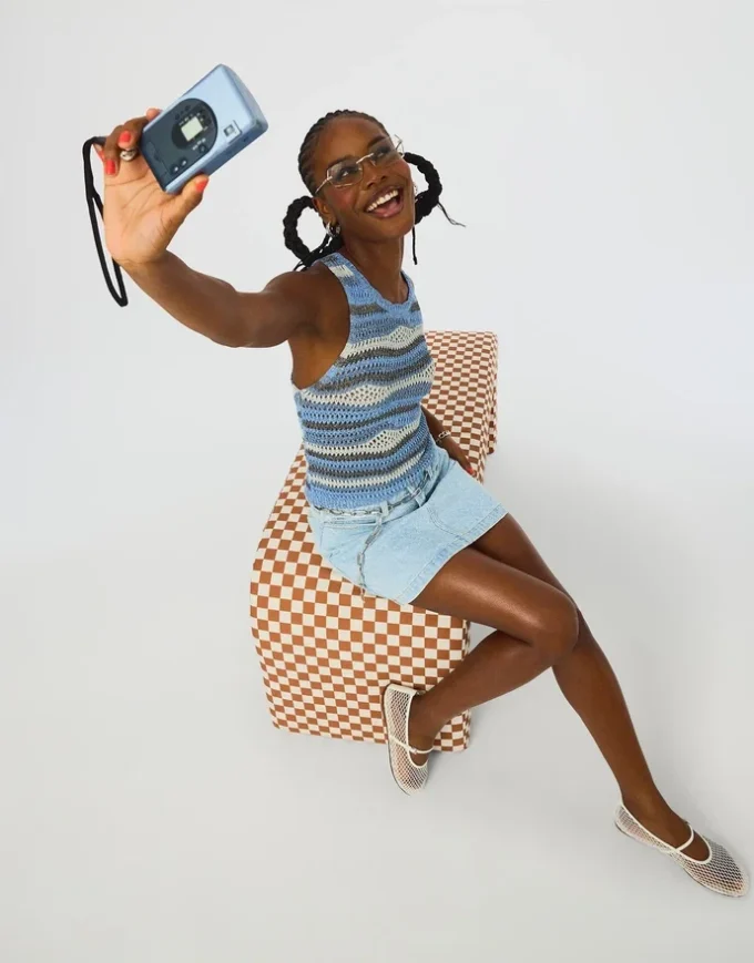 Top Hannah Azul Multicolorido