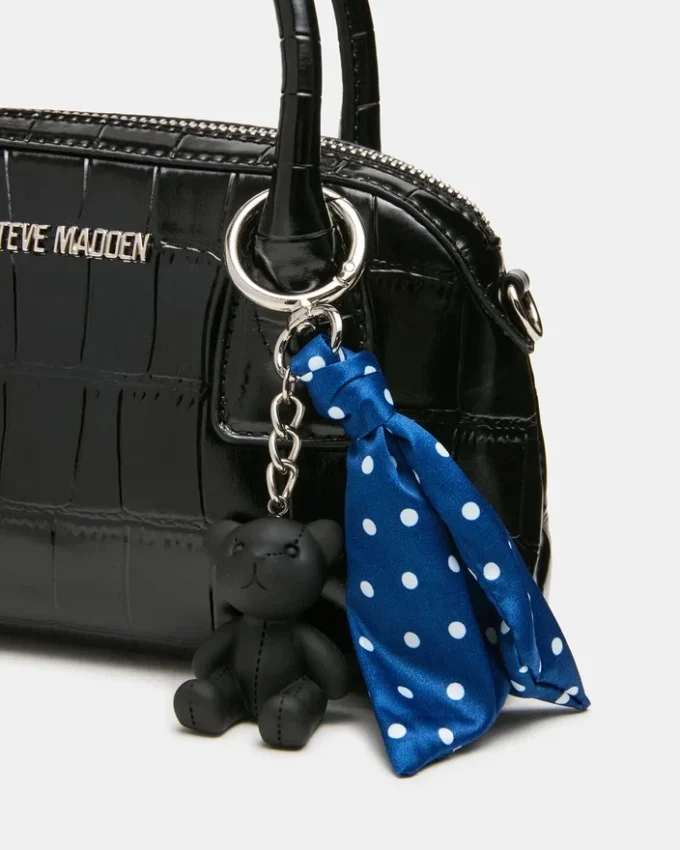 Mala Melodie em pele de crocodilo preta