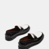 Natan em couro preto/branco Natan em couro preto/branco