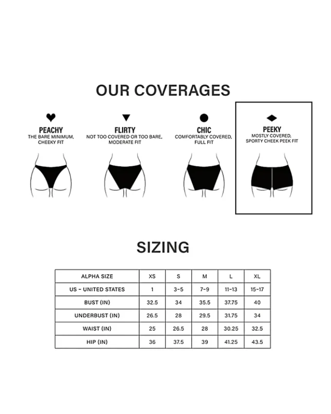 Partes de baixo de biquíni What a Stud Preto