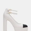 Peyton em couro branco Peyton em couro branco