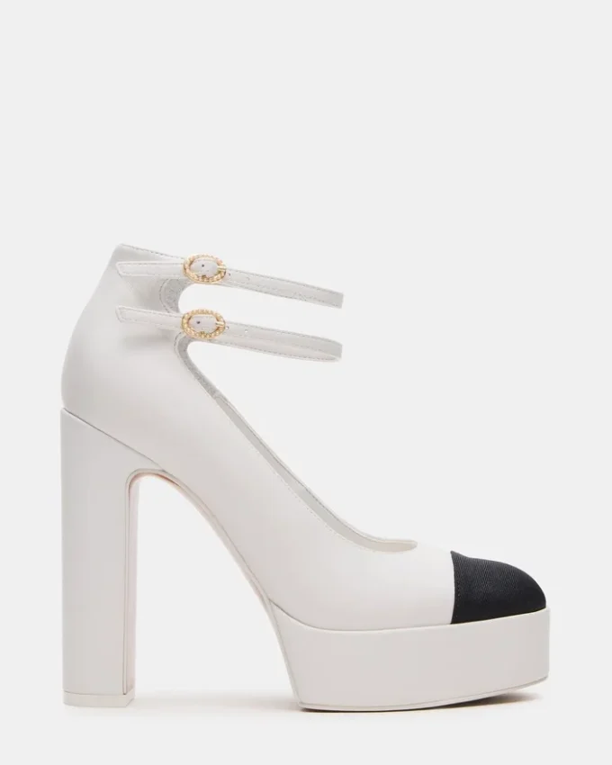 Peyton em couro branco Peyton em couro branco