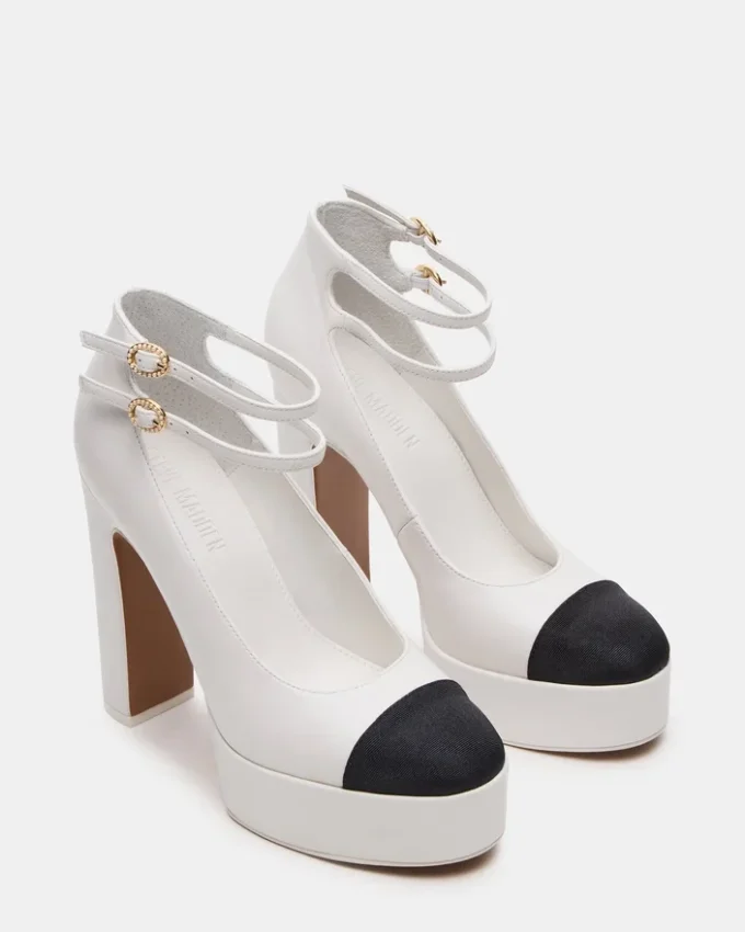 Peyton em couro branco Peyton em couro branco