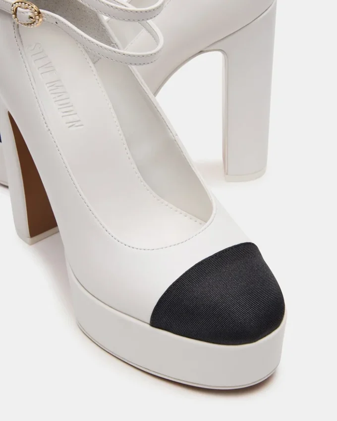 Peyton em couro branco Peyton em couro branco