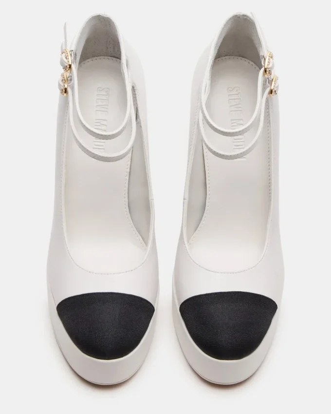 Peyton em couro branco Peyton em couro branco
