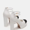 Peyton em couro branco Peyton em couro branco