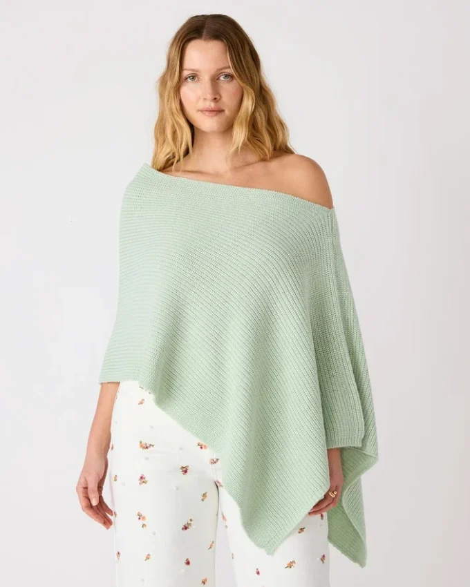 Poncho Channing Verde Baía Poncho Channing Verde Baía