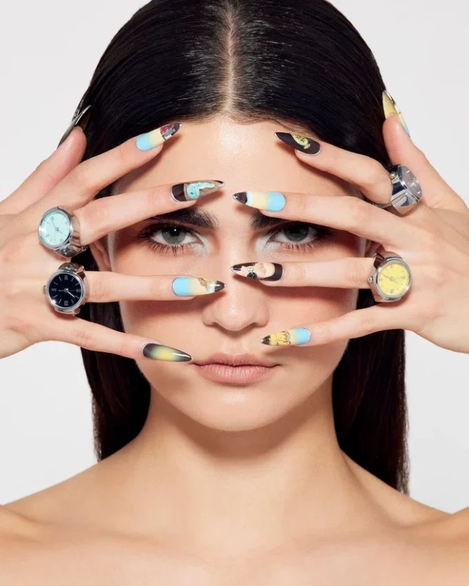 Relógios-anel azul Relógios-anel azul