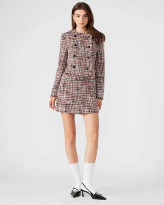 Saia Mattea Vermelho Multicolorido Saia Mattea Vermelho Multicolorido