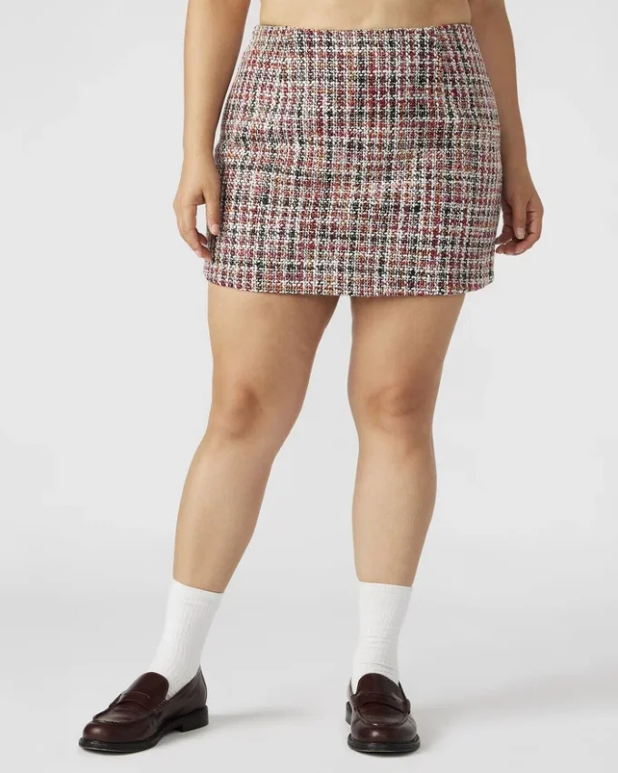 Saia Mattea Vermelho Multicolorido