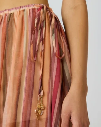 Saia Shilloh com riscas multicoloridas