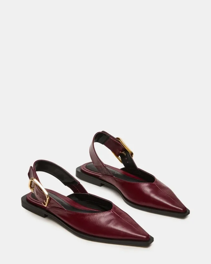 Shay em couro bordô