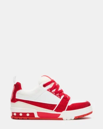 Skater Vermelho/Branco com Strass