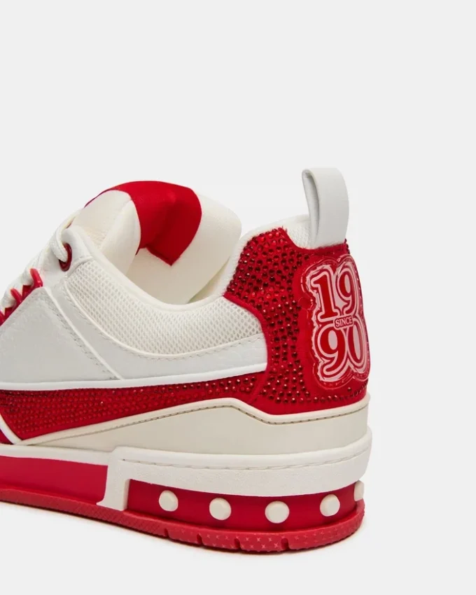 Skater Vermelho/Branco com Strass Skater Vermelho/Branco com Strass