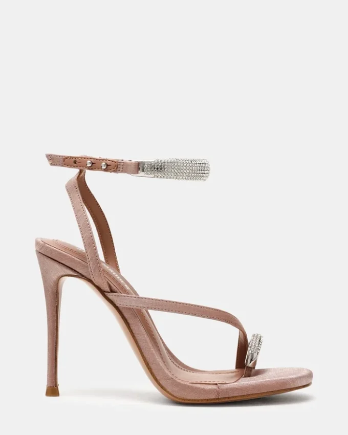 Tia com strass em cetim mocha