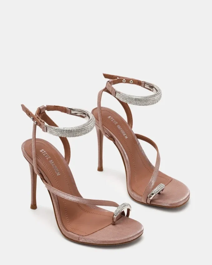 Tia com strass em cetim mocha