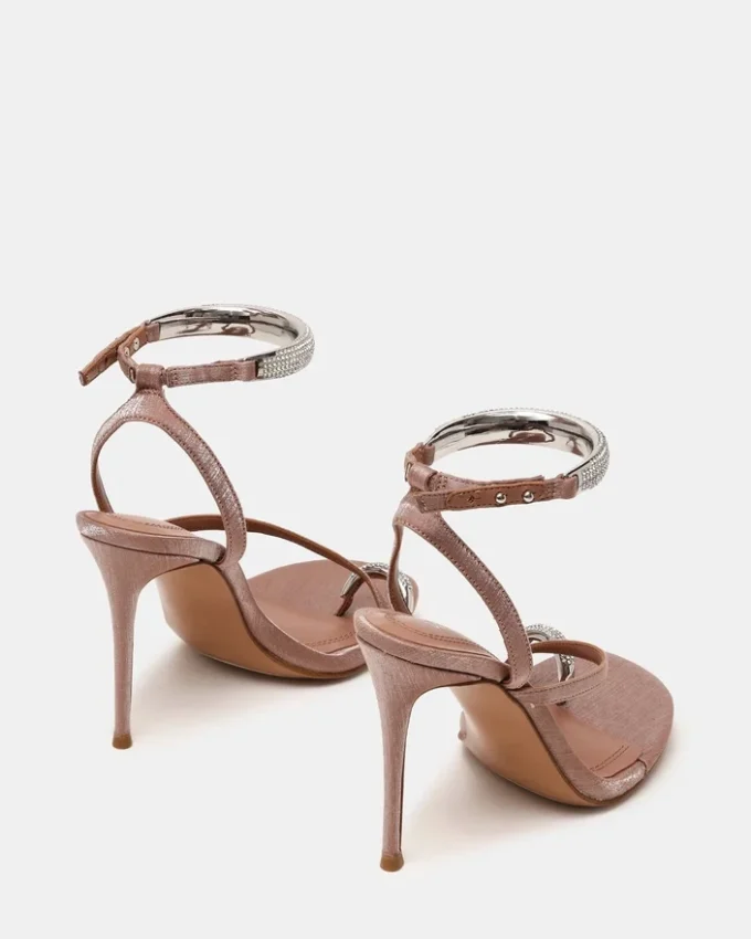 Tia com strass em cetim mocha